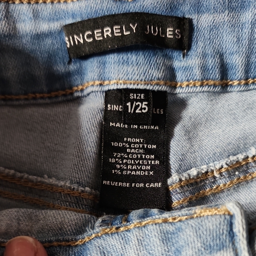 Sincerely Jules Trendy Light Blue Denim Shorts - Picture 3 of 8
